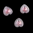 thumbnail image 2 of Abbracc 50pcs 12mm Heart Resin Rhinestone Flatback Buttons Double Drill Light Light Pink, 2 of 9
