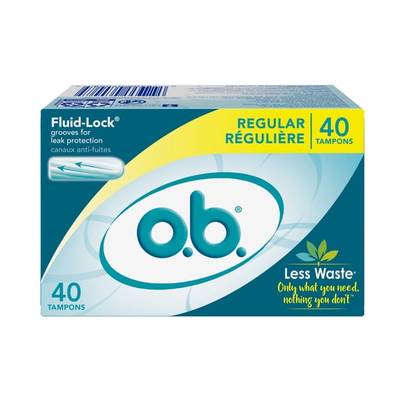 o.b. Original Non-Applicator Tampons Regular Absorbancy