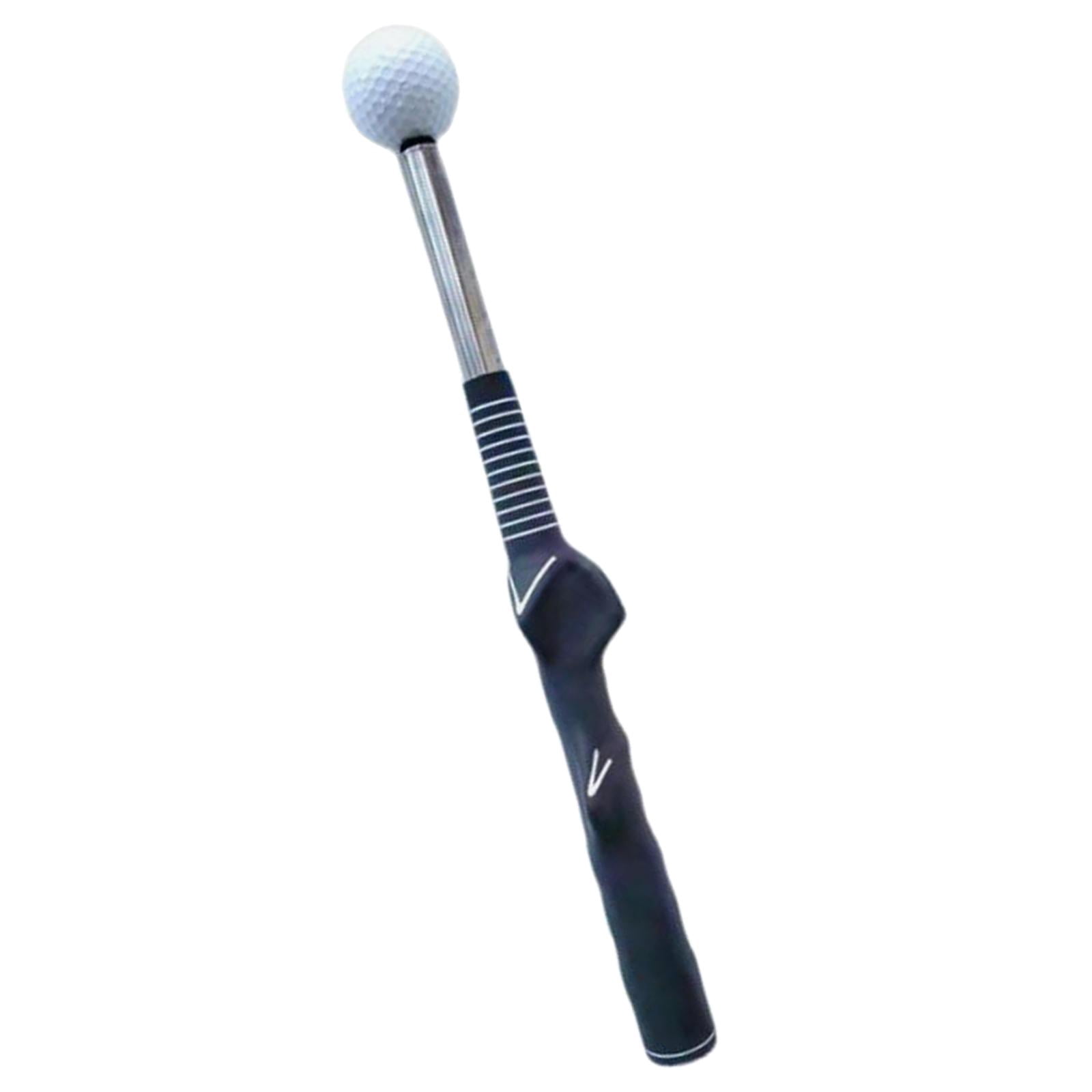 Golf Swing Trainer Aid, Golf Practice Golf Accessories Position Guide Training Aid Telescopic Warm up Rod for Balance ,Adult, Indoor Outdoor Black Left Hand