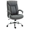 thumbnail image 1 of Vinsetto Home Office Chair Linen Fabric Computer Chair with Armrests Grey, 1 of 10