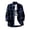 Blue, variant on hoksml Men's Long Sleeve Plaid Shirt Fashion Button-Down Shirt with Classic Collar for Casual Wear