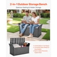 thumbnail image 2 of VEVOR 40Gal Outdoor Storage Bench, PE Rattan Deck Box for Patio & Garden, Outdoor Seat & Storage, 2 of 9