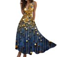 thumbnail image 1 of TJAZFJPA Robe Midi Robes d'Été Sans Manches Robe de Travail Manches Courtes Imprimé Col en V Robe Décontractée pour Femmes Grande Taille Robe Maxi Longues Robes d'Été Robe Débardeur, 1 of 5