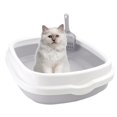 thumbnail image 4 of DOLITY Anti ing Cat Litter Box with Surrounded Top Cover Tray Sand Box Detachable Gray Large, 4 of 9