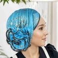 thumbnail image 1 of Elegant Floral Lace Headscarf Hats Exclusive For Women Elastic Breathable Polyester Gauze With Ruffled Edges, 1 of 6