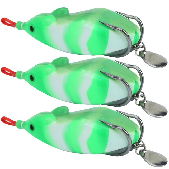 Haofy 3 Pcs Leurres Têtes de Serpent Artificiels de Simulation à Paillettes pour Conversion Leurres Appâts Matériel de Pêche