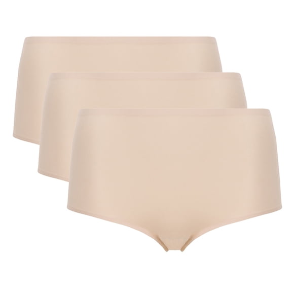Chantelle Culottes Taille Femme Lot de 3 - Extensible Doux, Sans Coutures, Invisibles, Taille Unique Nude 36-44