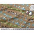 thumbnail image 2 of Soimoi Polyester Crepe Fabric Tree,House & Raindrop Nature Print Sewing Fabric Yard 52 Inch Wide, 2 of 3
