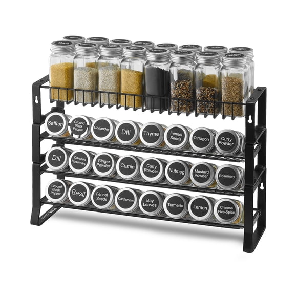VEVOR Spice Rack Organizer for Cabinet Kitchen Countertop Seasoning Organizer 18x11 in