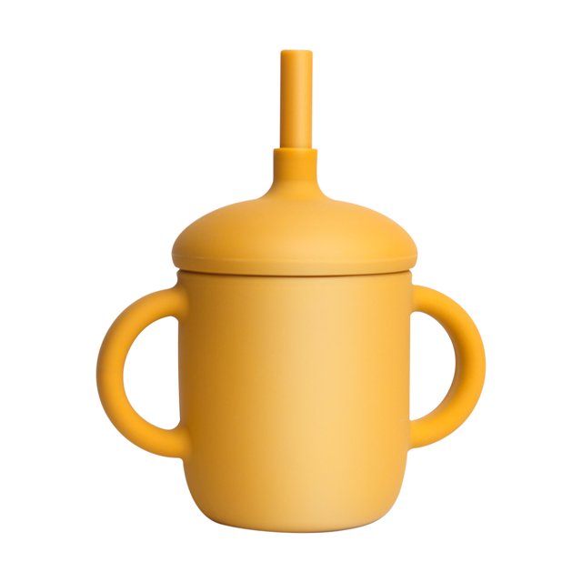 Tasse à Paille en Silicone Tasse d'Apprentissage Antichute Résistante aux Hautes Températures Tasse pour Enfants