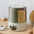 thumbnail image 3 of WIFKLSIIPG Contenants de Rangement de Grains Transparents avec Tiroirs 6 Compartiments Seau à Riz de Cuisine Rotatif à 360 ° Sortie en un Clic Distributeur de Riz Distributeur Rotatif pour Aliments Secs pour Ranger les Légumineuses 1 Pce, 3 of 3