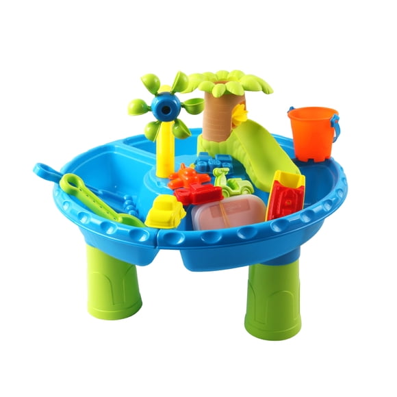Jouets de Plage pour Enfants Ensemble de Jeu de Sable et d'Eau Extérieur Été Outils Durables pour Bac à Sable pour Enfants Table de Sable et d'Eau pour Enfants – Ensemble de Jeu Sensoriel de 24 Pcs pour Tout-Petits Piscine pour Tout-Petits de 3 à 5 Ans