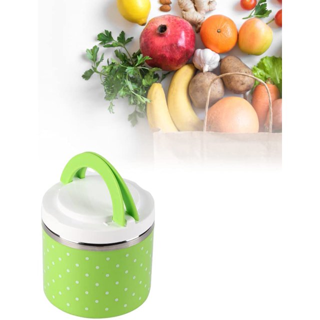 Layer Stainless Steel Thermo Thermal Insulated Lunch Box Bento Food Container With Handle