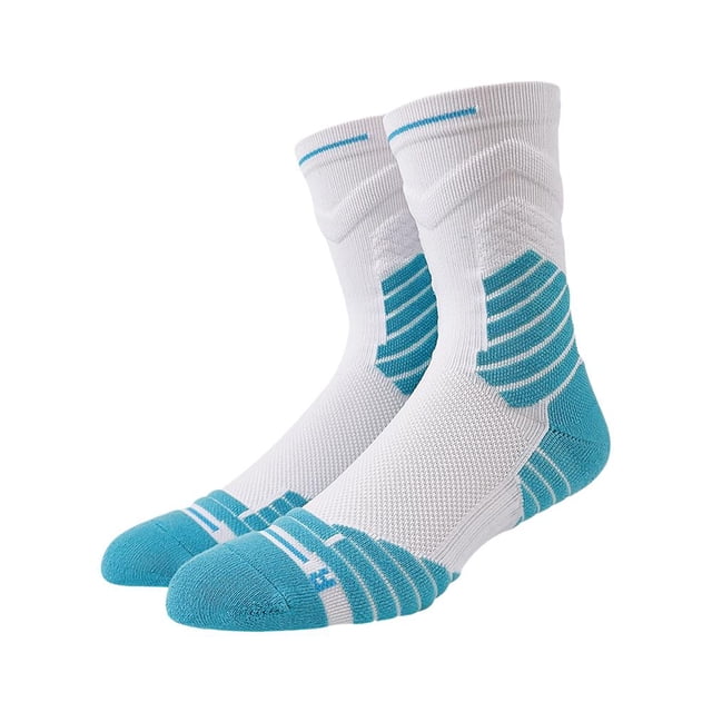 Men's White Work Sports Athletic Crew Socks Cotton