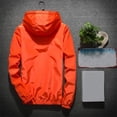 thumbnail image 4 of Pisexur Manteau de Pluie Imperméable pour Homme Léger à Capuche en Coquille Souple Imperméable Coupe-Vent Manteau Léger Fermeture Éclair Complète Randonnée Travail Voyage, 4 of 5