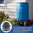 thumbnail image 4 of Uxcell 2 Pcs Bulkhead Fitting with Plug, 1" NPT Bulkhead Water Tank Connector, Grey, 4 of 5