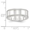 thumbnail image 2 of Bridal QDEB080-7 8 mm Sterling Silver Designed Edge Band - Size 7, 2 of 2