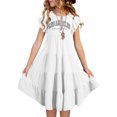 thumbnail image 1 of Robes pour Préadolescentes Robe d'Été pour Filles Robe d'Anniversaire Robes de Fête d'Anniversaire Tenues pour Bébé Fille 10-11 Ans, 1 of 6