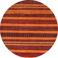 thumbnail image 1 of Ahgly Tapis Rond Abstrait Orange Rouge pour Intérieur, 6 Pieds Rond, 1 of 6