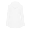 thumbnail image 2 of FAVIPT Womens Plus Size Raincoat Long Sleeve Plain Drawstring Jackets Full Zip Waterproof Sunprotect Raincoats with Hoodies 2025 White,XXL, 2 of 2