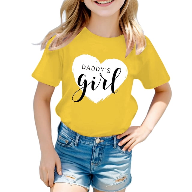 TZEWGL T-Shirts pour Tout-Petits Mignons Graphiques Col Rond Manches Courtes Vêtements pour Enfants Taille 7-8T
