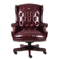 thumbnail image 3 of Pemberly Row High Back Faux Leather Tufted Executive Chair in Oxblood, 3 of 5
