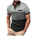 thumbnail image 1 of SHIXIAOO Men's Leisure Fashion Design Lapel Button Short Sleeve Tops Boy Apparel Mens Athletic Short Sleeve, 1 of 8