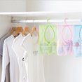 thumbnail image 3 of 3 Pcs Clothes Peg Bag Storage Basket with Hooks Hanging Net Storage Portable Multipurpose Storage Bag for Bathroom Wardrobe Laundry Basket, 3 of 9
