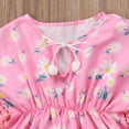 thumbnail image 4 of Kmbangi Robe de Plage pour Bébé Filles Imprimé Floral avec Pompons Maillot de Bain Couverture, 4 of 6
