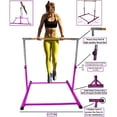 thumbnail image 2 of GymPro Kids Expandable Gymnastics Bar Kip Bar Junior Training Horizontal Bar Height Adjustable 3 to 5 Feet, 2 of 5
