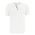 thumbnail image 3 of BEFOKA Mens Summer Short Sleeve Tops,Summer Tops Clearance,Man Leisure Button Solid Color Ventilation Short Sleeve Round Neck Top, 3 of 4