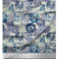 thumbnail image 1 of Soimoi Rayon Fabric Coins Vintage Printed Fabric 1 Yard 42 Inch Wide, 1 of 3