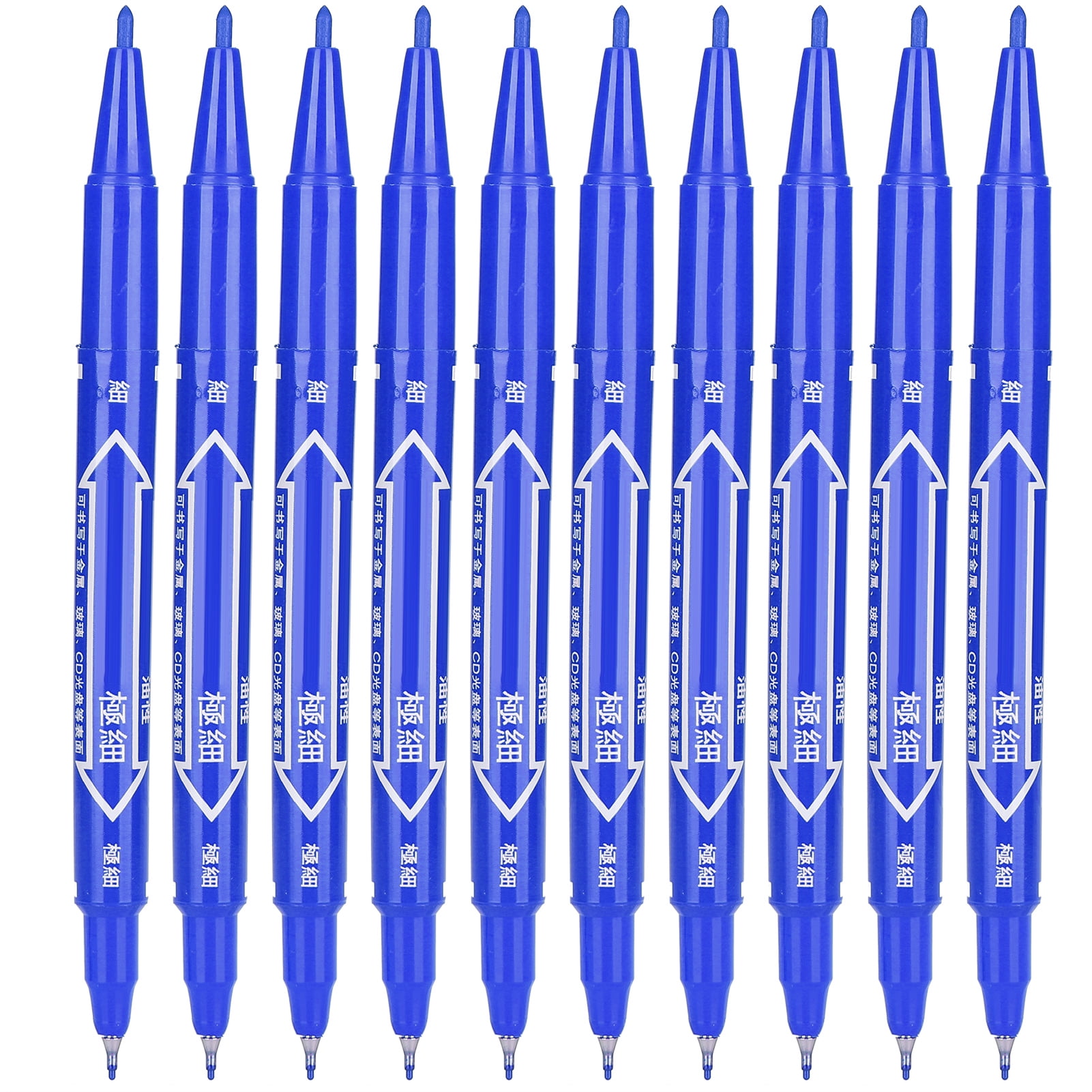 Quick-Drying Marker Pen, Ergonomic Design Double-End Marker Pen Quick-drying Ink Convenient For Writing Pure And Bright Color  For Marker Pen For Drawing Black,Red,Blue