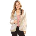 thumbnail image 1 of Women's Evening Sparkle Sequins Open Front Long Sleeve Blazer Jacket, 1 of 5