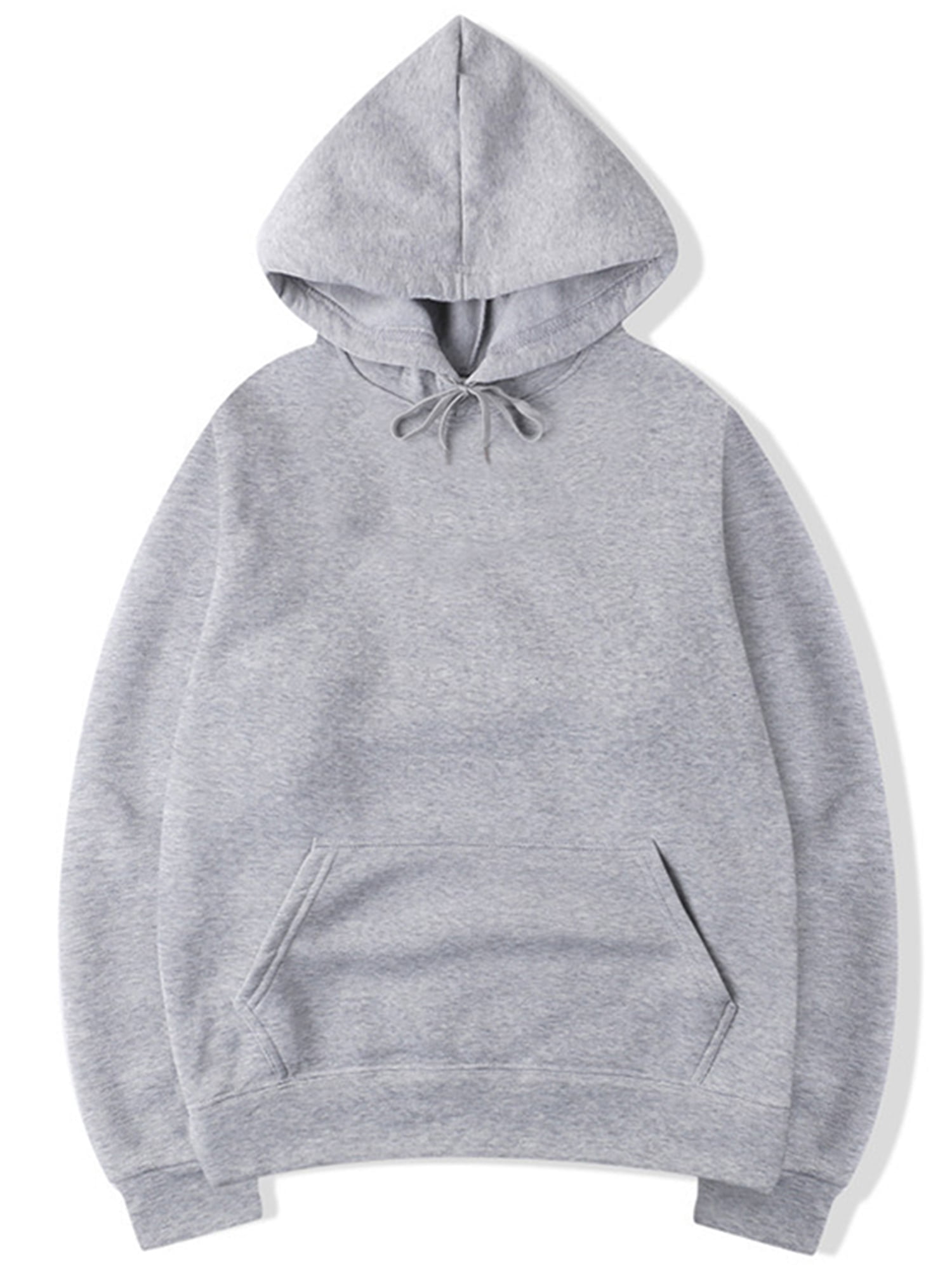Daeful Chandails à Capuche pour Femmes, Hauts à Capuche à Cordon, Automne, Poche, Chandail Doux, Gris Pâle, m
