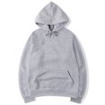 thumbnail image 1 of Daeful Ladies Hoodies Drawstring Hooded Tops Fall Pocket Soft Sweatshirt Light Gray M, 1 of 3
