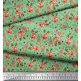 thumbnail image 3 of Soimoi Green Modal Satin Fabric Christmas Theme Party Decor Fabric Printed Yard 42 Inch Wide, 3 of 3