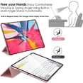 thumbnail image 3 of DuraSafe Cases iPad PRO 11 2020 2021 2022 [ PRO 11 Inch 2 3 4 Generation ] Trifold PC Lightweight Smart PU Leather Protective Hard Back Cover - Rose Gold, 3 of 7