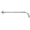 thumbnail image 2 of Replacement Shower Arm - Extra Long Stainless Steel 16.39 Inch Shower Rain Head Arm Replacement Flange Set Wall Fixed, Chrome Finish, 2 of 8