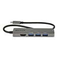 thumbnail image 2 of StarTech.com USB C Multiport Adapter, USB-C to HDMI 2.0b 4K 60Hz (HDR10), 100W Power Delivery Pass-Through, 4-Port 5Gbps USB 3.0 Hub, USB Type-C Mini Dock, with 12" (30cm) Attached Cable - Thunderbolt 3 Compatible (DKT30CHPD3) - Docking station - USB-C - HDMI, 2 of 6