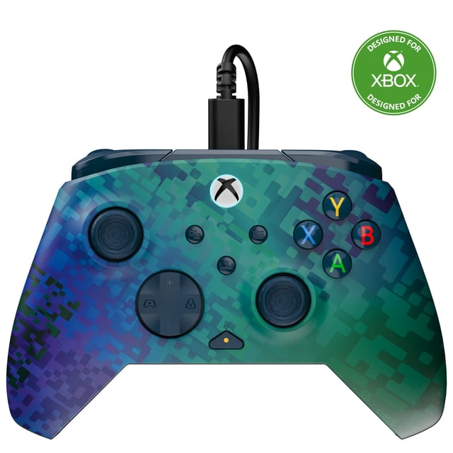 Turtle Beach Rematch Advanced Wired Gaming Controller (Glitch Green) - Officially Licensed by Xbox Series X|S, Xbox One, Windows - Remappable Buttons, Hall-Effect Hair Triggers, Audio Controls