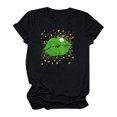 thumbnail image 4 of T-Shirt de la Saint-Patrick pour Femmes, Mode, Imprimé de la Saint-Patrick, Col Rond, Manches Courtes, T-Shirt Décontracté, Haut, T-Shirts de la Saint-Patrick pour Femmes, 4 of 4