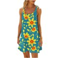thumbnail image 2 of EQWLJWE Robes Maxi d'Été pour Femmes 2024 Vacances Tendance, Robes de Plage Sans Manches pour Femmes en Solde, Robe de Plage Sans Manches à Col Rond Dégradé, 2 of 6