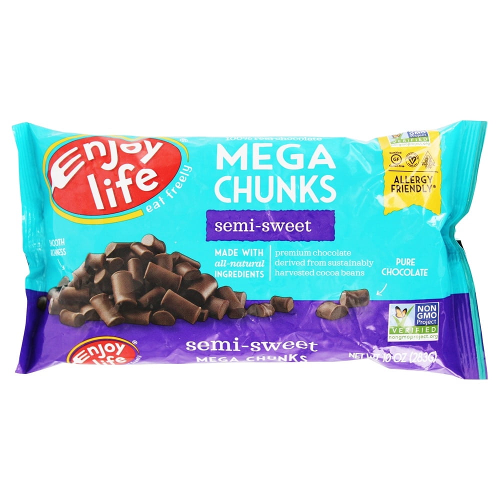 Profitez de la vie sans gluten méga-morceaux-chocolat au four semi-sucré