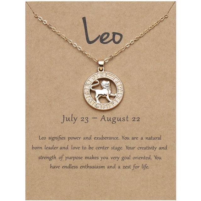 Heliisoer Collier 1 Pce 12 Signes Pendentif Collier Anniversaire Vacances pour Femmes Filles