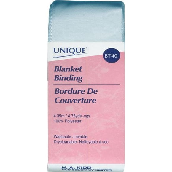 UNIQUE Blanket Binding - satin Polyester, 52 mm (2.05 in) × 4.35 m (4.76 yd), Blue