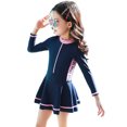 thumbnail image 2 of fastboy Polyester Slimming Line Hem Bathing Suit For Summer Beach Days Fabric Is Soft And Comfortable Pink long sleeved 4XL, 2 of 6