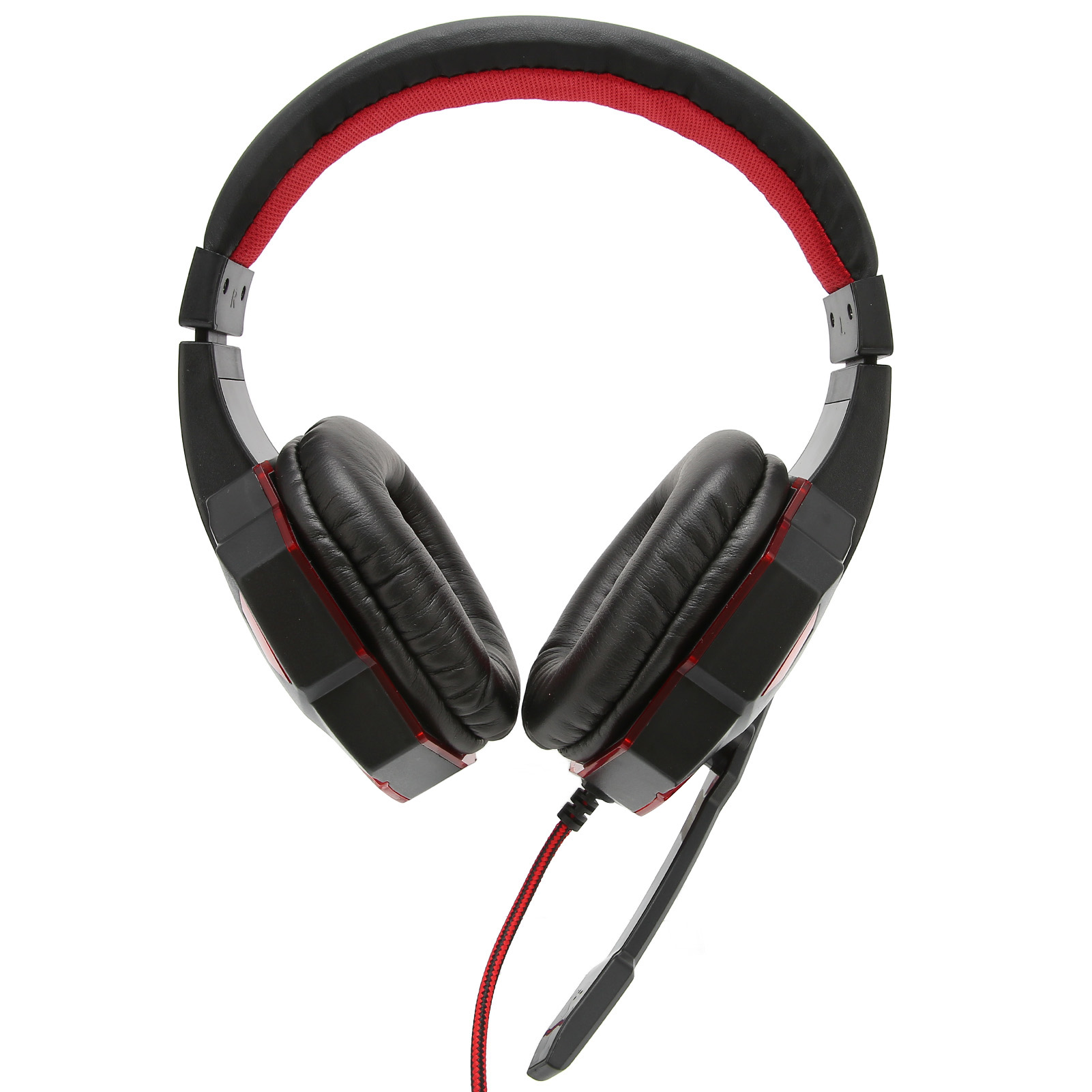 Casque de Jeu Gaming Lumineux Volume Réglable 3,5 mm Casque Gaming avec Microphone pour PC