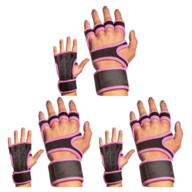 Redempat 2pieces Stay Cool And Comfortable With Multifunctional Gym Gloves Breathable Pink M 3Set