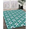 thumbnail image 3 of Ahgly Company Tapis d'Intérieur Rectangulaire Transitionnel Vert Sarcelle Lavable à la Machine, 8 Pieds x 10 Pieds, 3 of 7